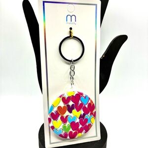 Multicolor Heart Mirror Keychain